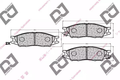 Комплект тормозных колодок DJ PARTS BP1032